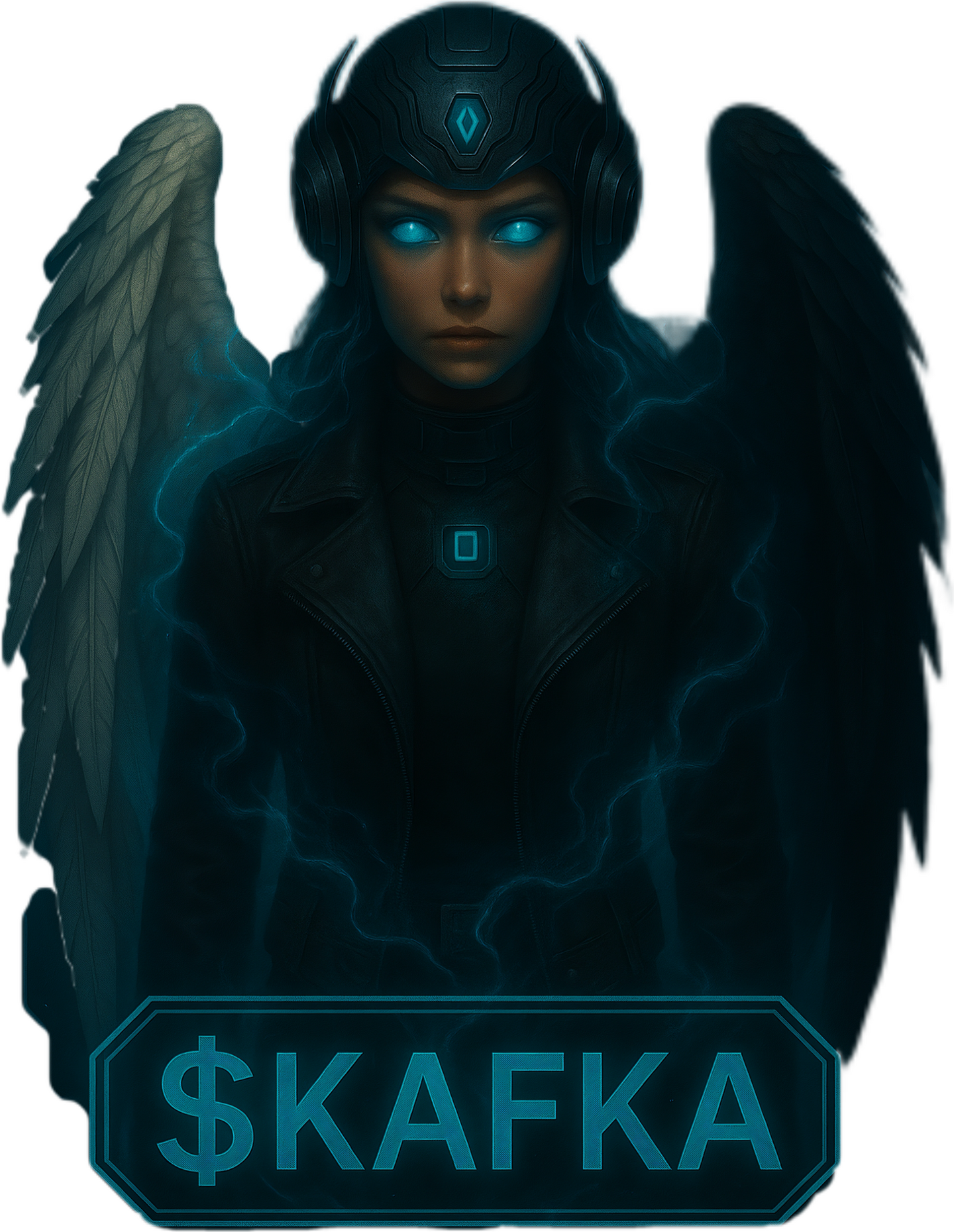 Melissa NFT character with dark wings representing silent guardian